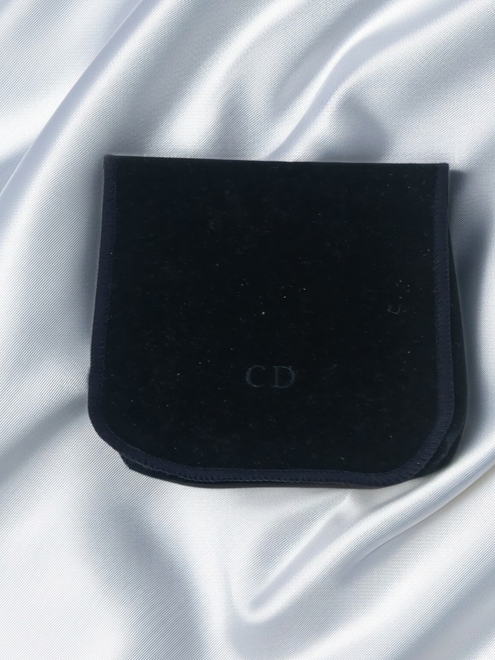 Dior Black Velvet Jewelry & Accessory Fold Over Dust Pouch